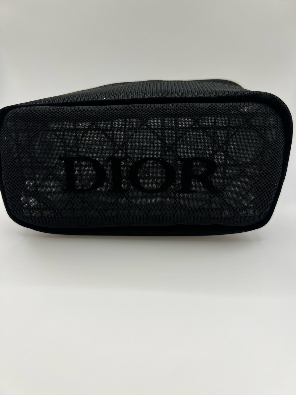 Dior Black Mesh Logo Cosmetic Case